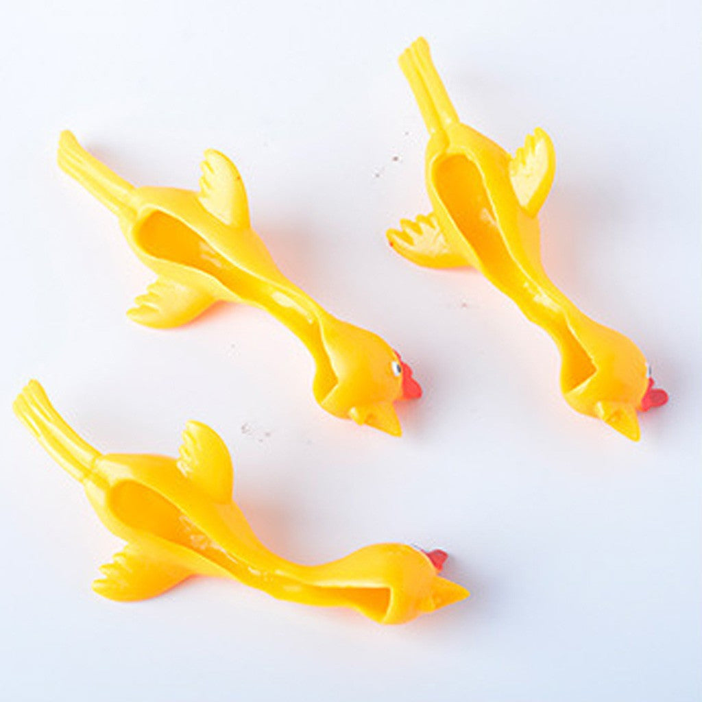 Novelty Catapulted Ejection Chicken Toy Light Rubber Finger Prank Flying Toy