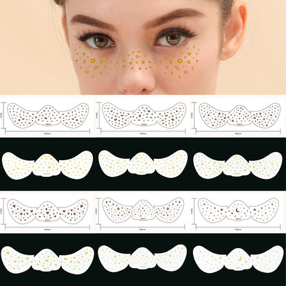 Facial Freckles Stickers Gilding Freckle-like Dots Tattoo Sticker Waterproof Eye Stickers For Women