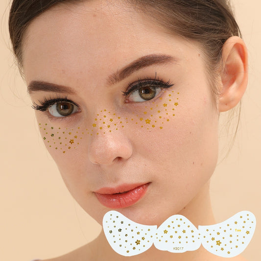 Facial Freckles Stickers Gilding Freckle-like Dots Tattoo Sticker Waterproof Eye Stickers For Women